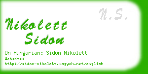 nikolett sidon business card